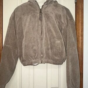 Women's Corduroy Teddy Jacket - Brown